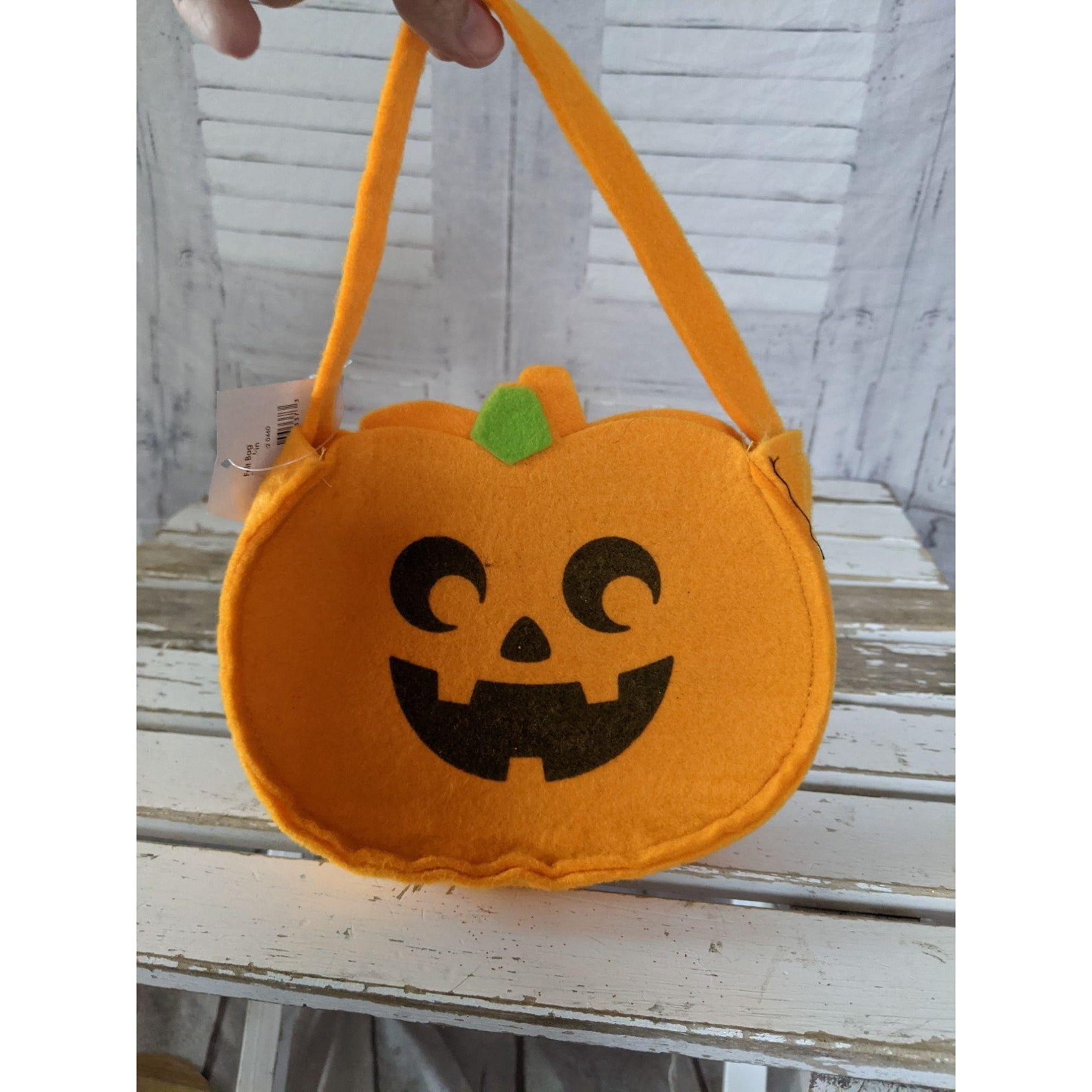 Mini felt pumpkin bag trickortreat decor fall with handle Etsy