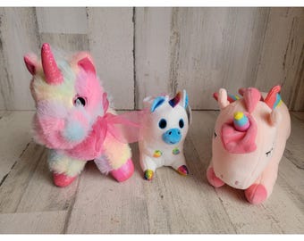 Variety stuffed animal unicorn pink plush set toy
