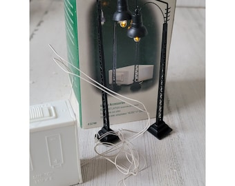 Dept 56 52760 accesorio de pueblo de luces de ferrocarril navidad