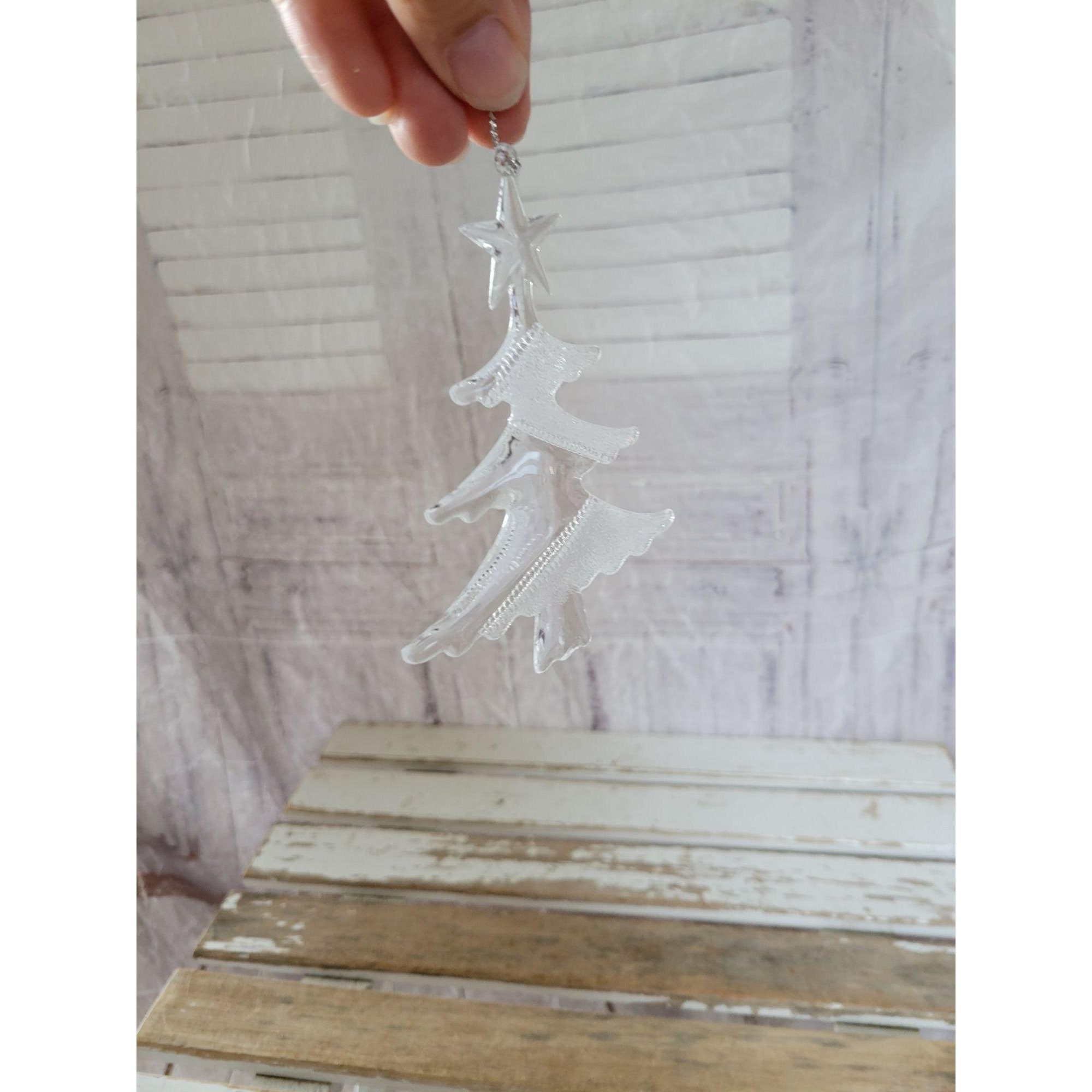 Plastic clear tree ornament Xmas holiday tree Etsy