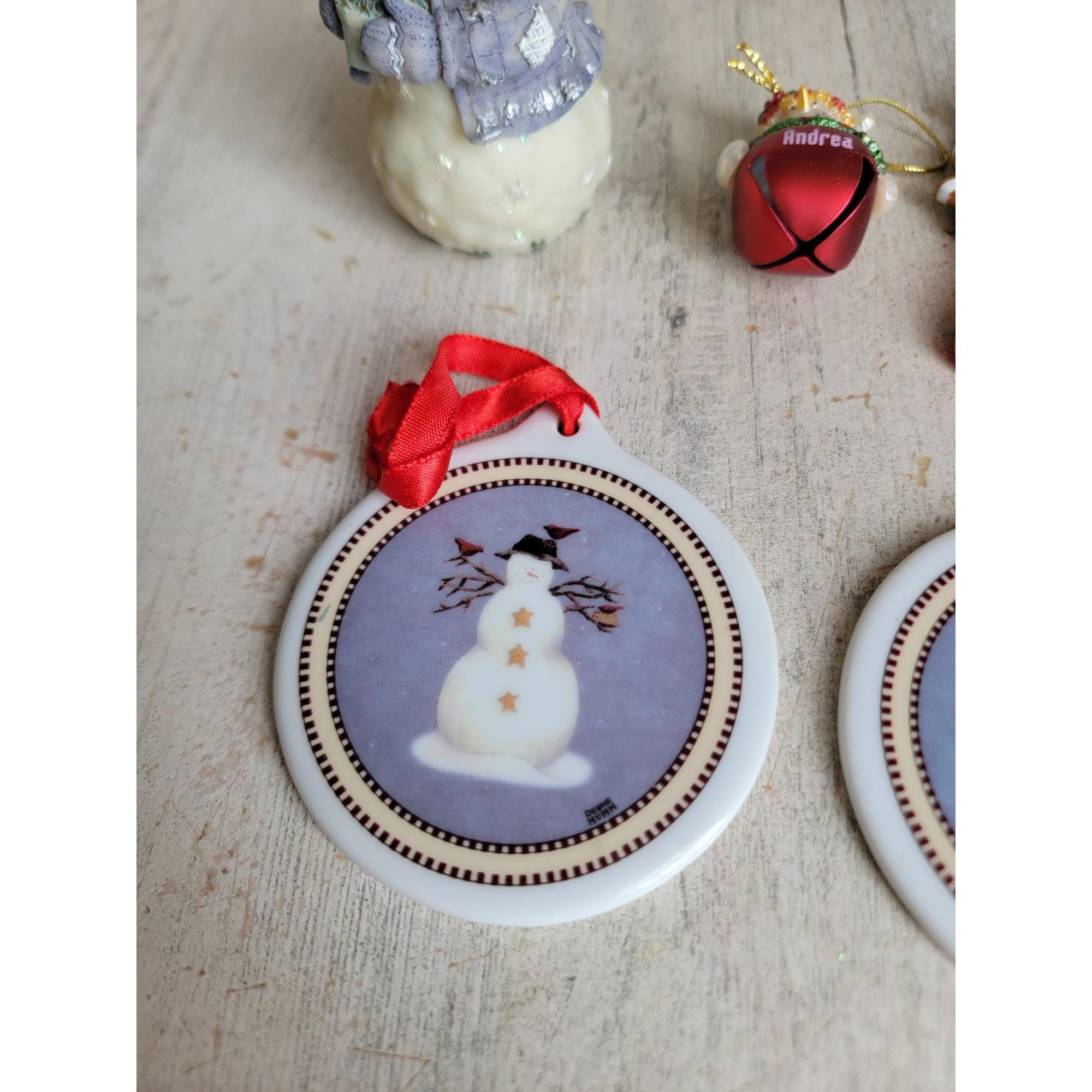 雪だるま、ベル、ツリーオーナメント、クリスマスセット、ほうき