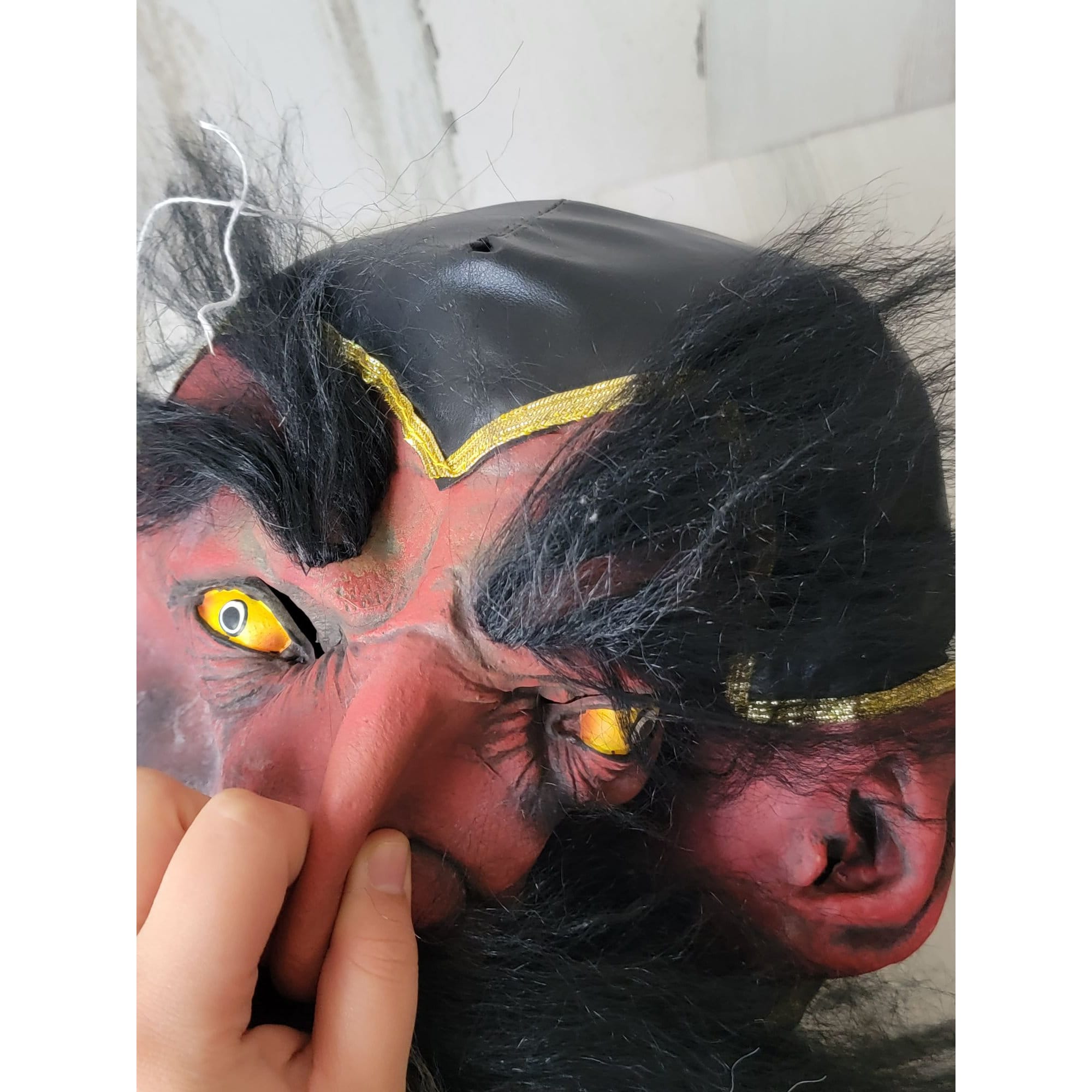 Mario chiodo studios diablo máscara goma cara roja pelo Halloween disfraz  miedo - Etsy México, image size:2000x2000
