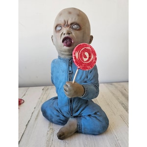 Halloween Zombie Baby Gummi prop Lollipop Deko Figur Statue