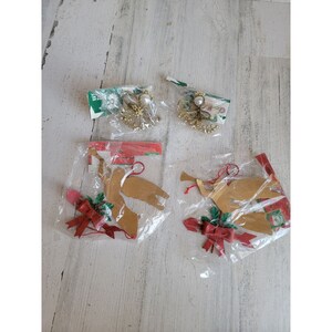 Vintage Engel Mistel Horn Vielfalt Ornament Set Weihnachten