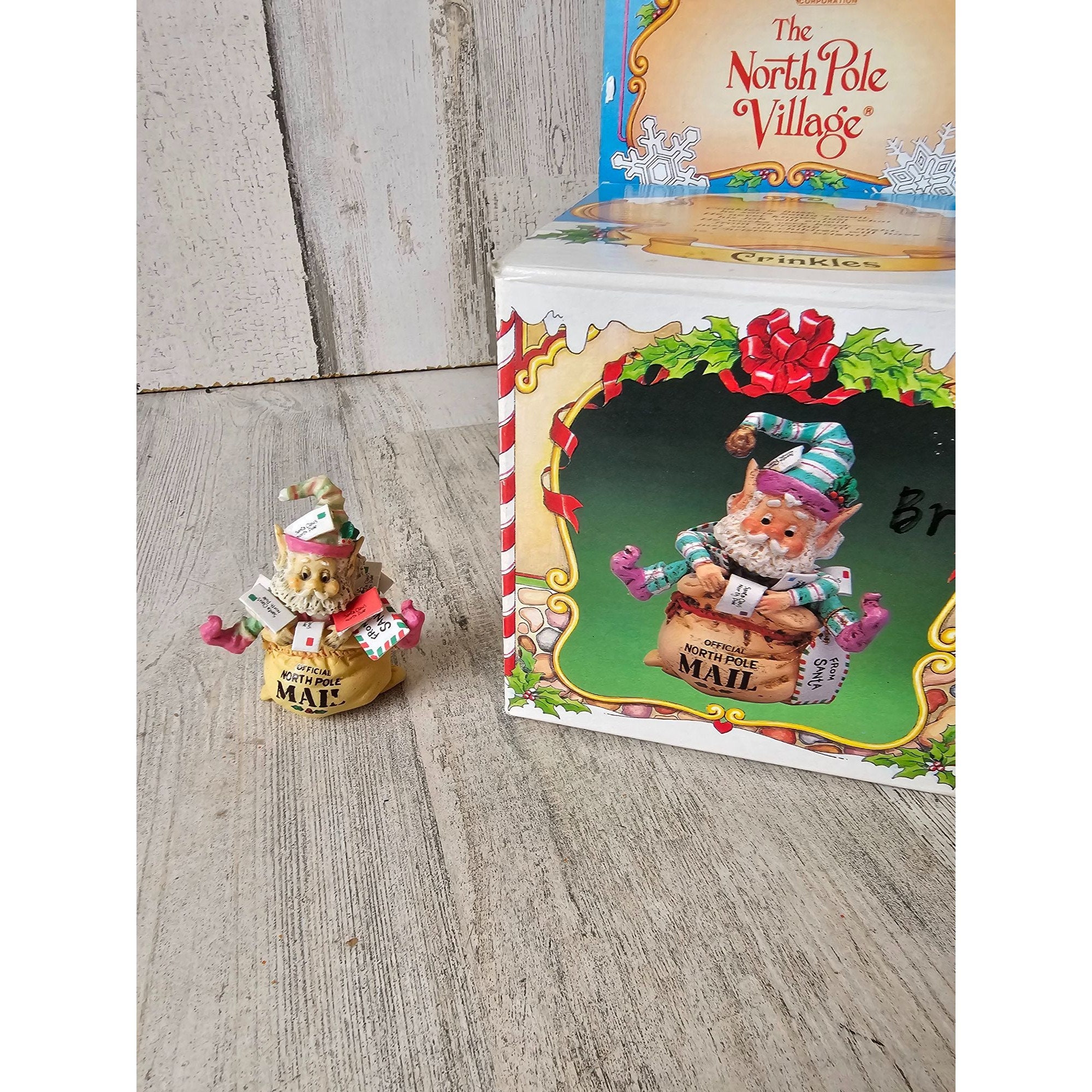 Enesco Munchie Elf North Pole Village Vintage Sandi Zimnicki as Is