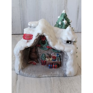 Santa&#39;s Workshop ceramic AS IS Village accessory house tree gift