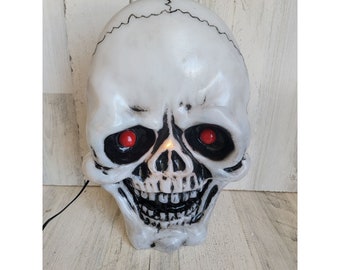 Vintage rote Augen Skelett Schädel hängen Halloween prop