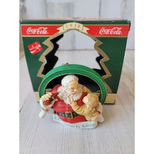 Coca-Cola trim a tree 1938 Christmas Is Love ornament Xmas decor