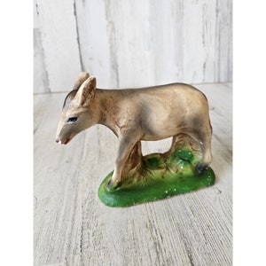 Cs vintage donkey porcelain nativity village Xmas decor