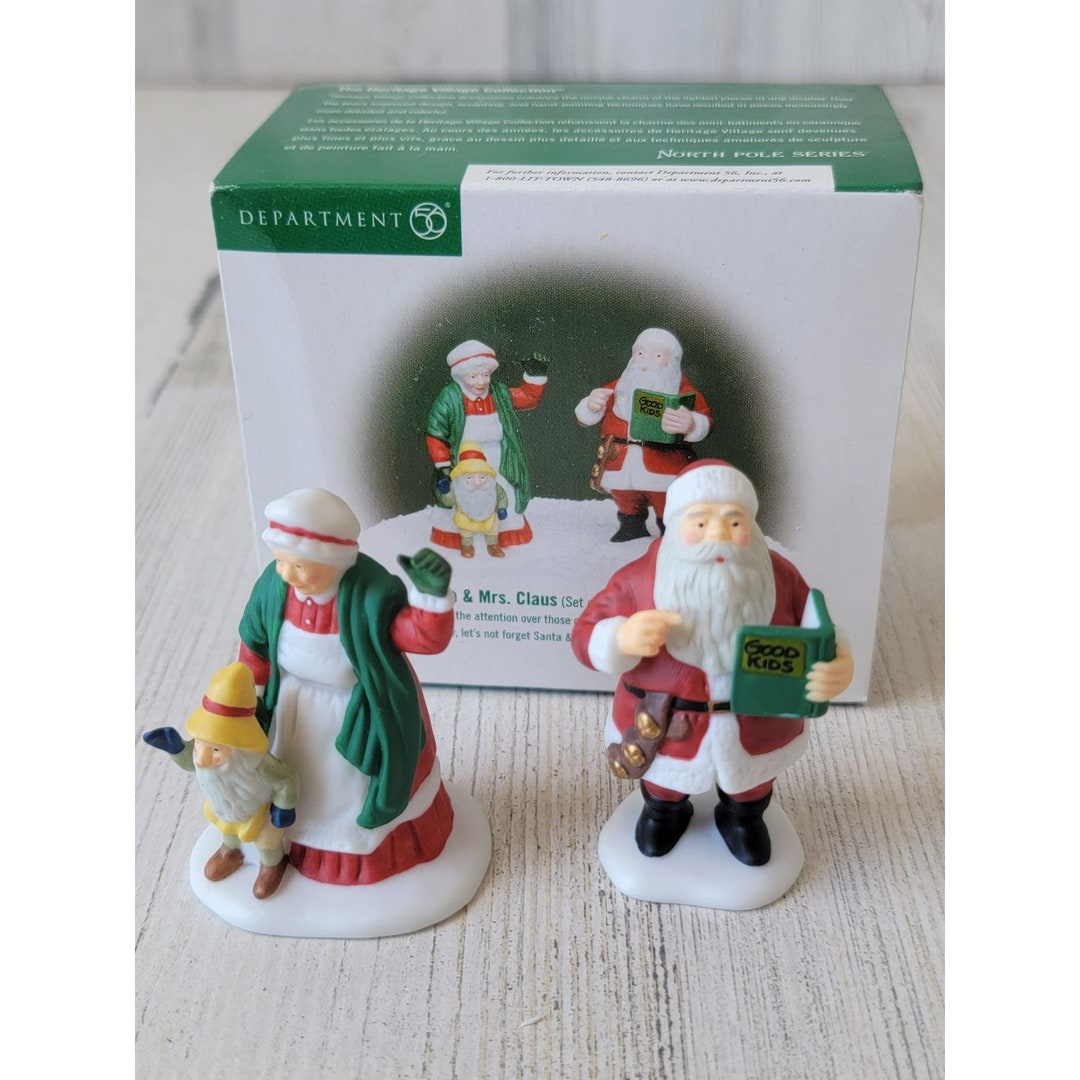 Dept 56 56090 Santa & Mrs Claus Village Accessory Xmas Set Etsy
