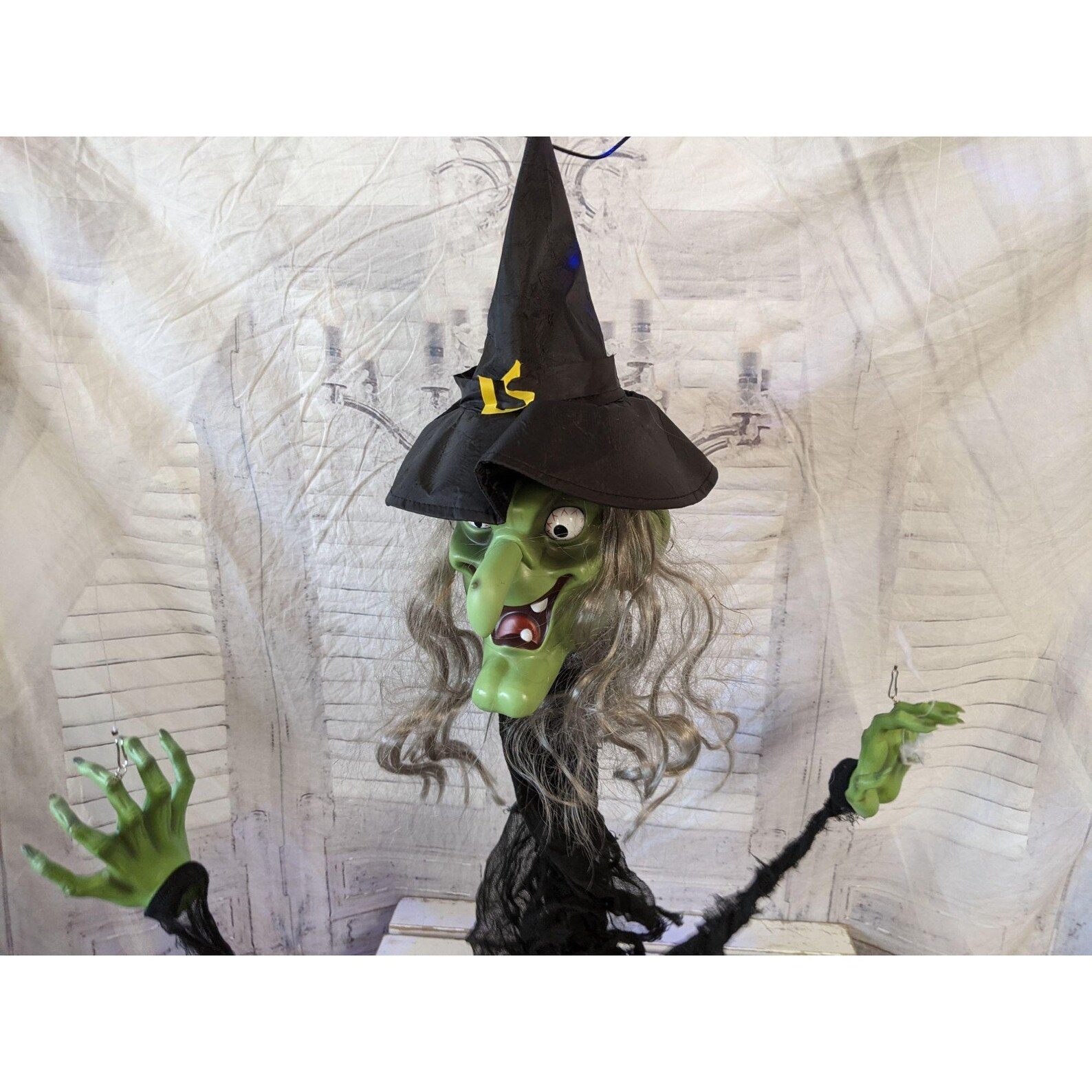 Gemmy RARE floating witch Halloween prop working scary haunted Etsy