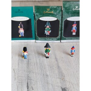 Hallmark miniature clothes pins Soldier ornament Xmas set