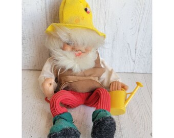 Waldi Gardner bambola di stoffa vintage AS IS Babbo Natale da collezione
