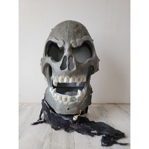 Gemmy groß AS IS animiertes Skelett Gesicht Halloween Requisite Dekor gruselig