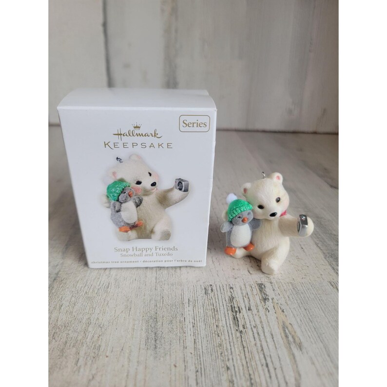 Hallmark Snap Happy Friends Polar Bear Ornament Xmas Camera Etsy