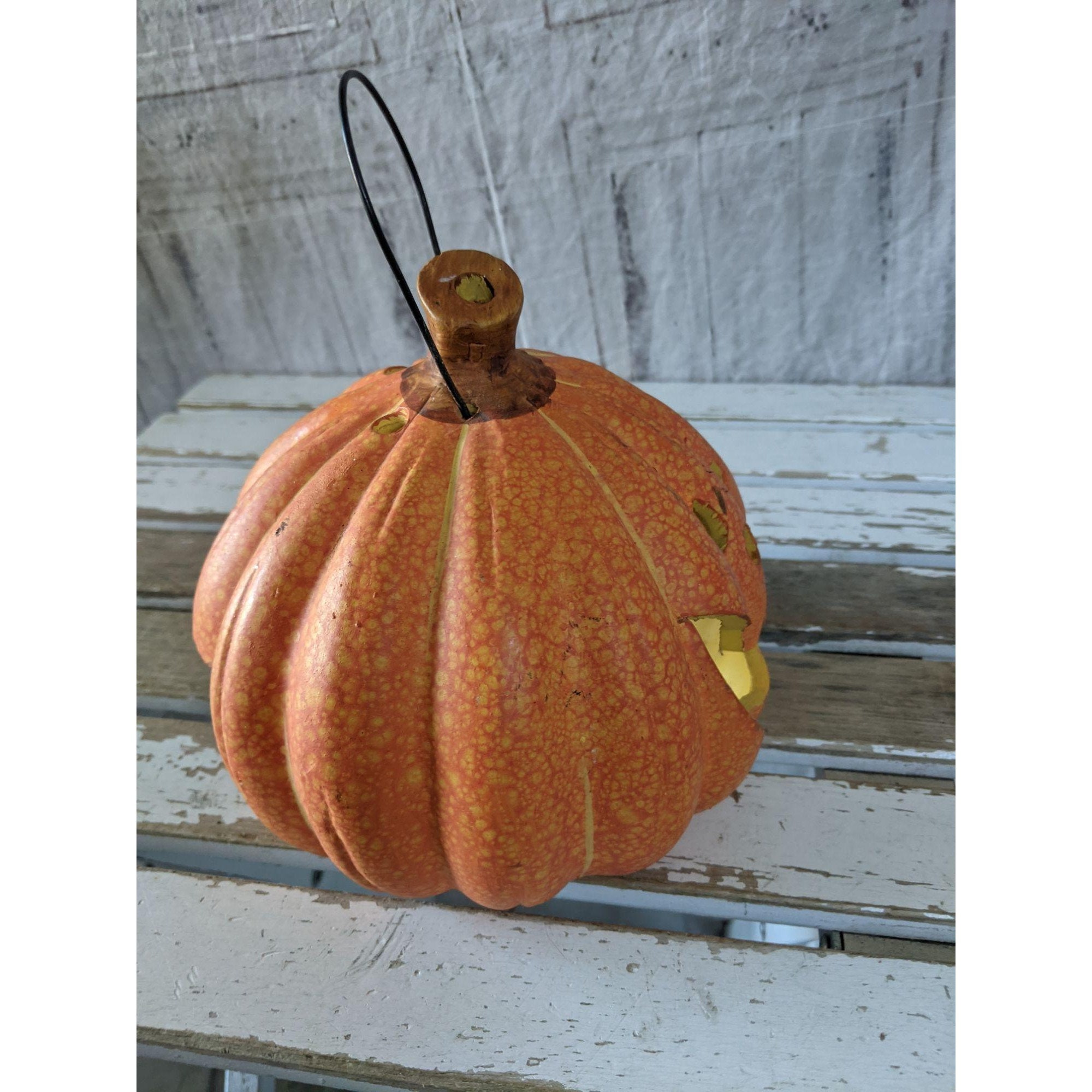 Candle holder pumpkin fall decor home hanging Etsy