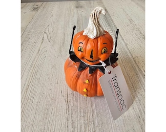 Transpac Johanna Parker pumpkin jack-o&#39;-lantern statue figurine Halloween decor unique
