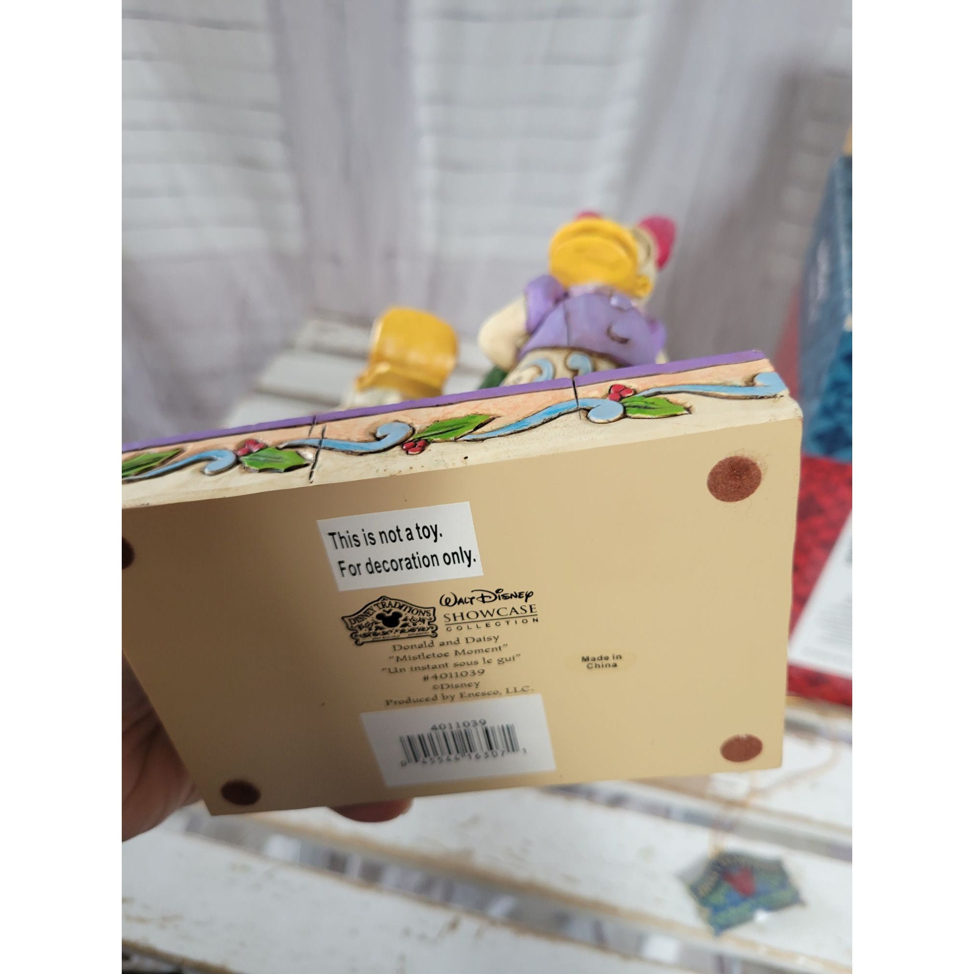 Jim Shore Mistletoe Moment Donald Daisy Duck Figurine Enesco - Etsy