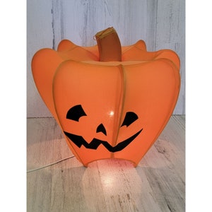 Trendmasters 1998 fabric light up jack-o&#39;-lantern pumpkin Halloween