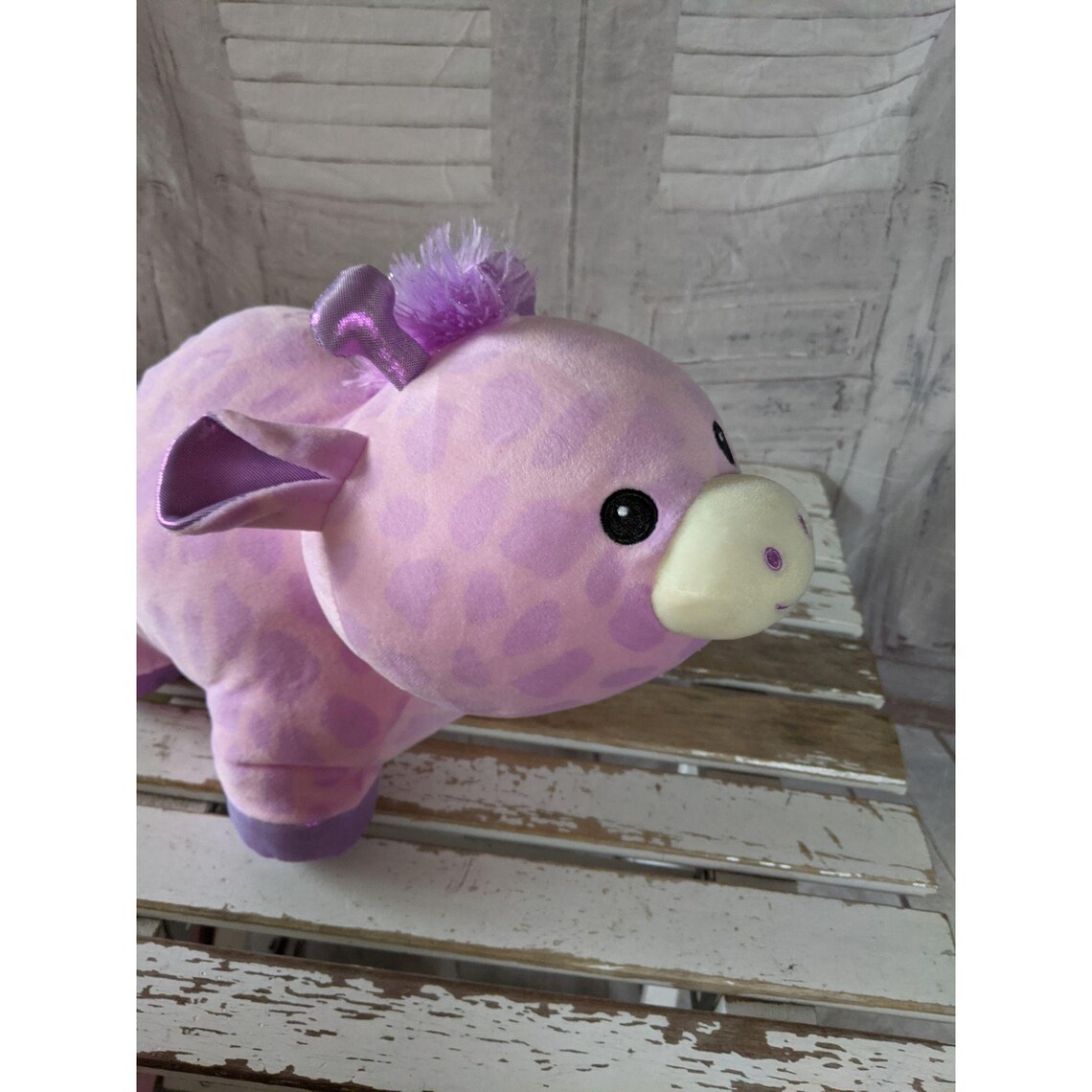 Walgreens stuffed giraffe plush toy pink purple Etsy