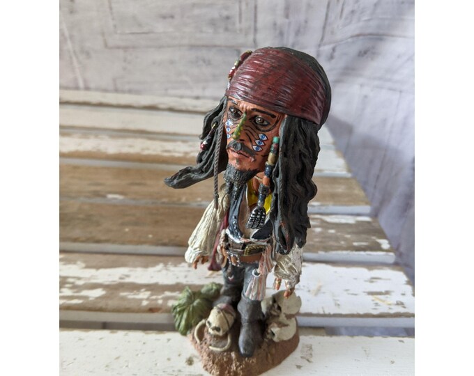 Neca Jack Sparrow Pirates of Caribbean Bobblehead Figurine Statue Etsy