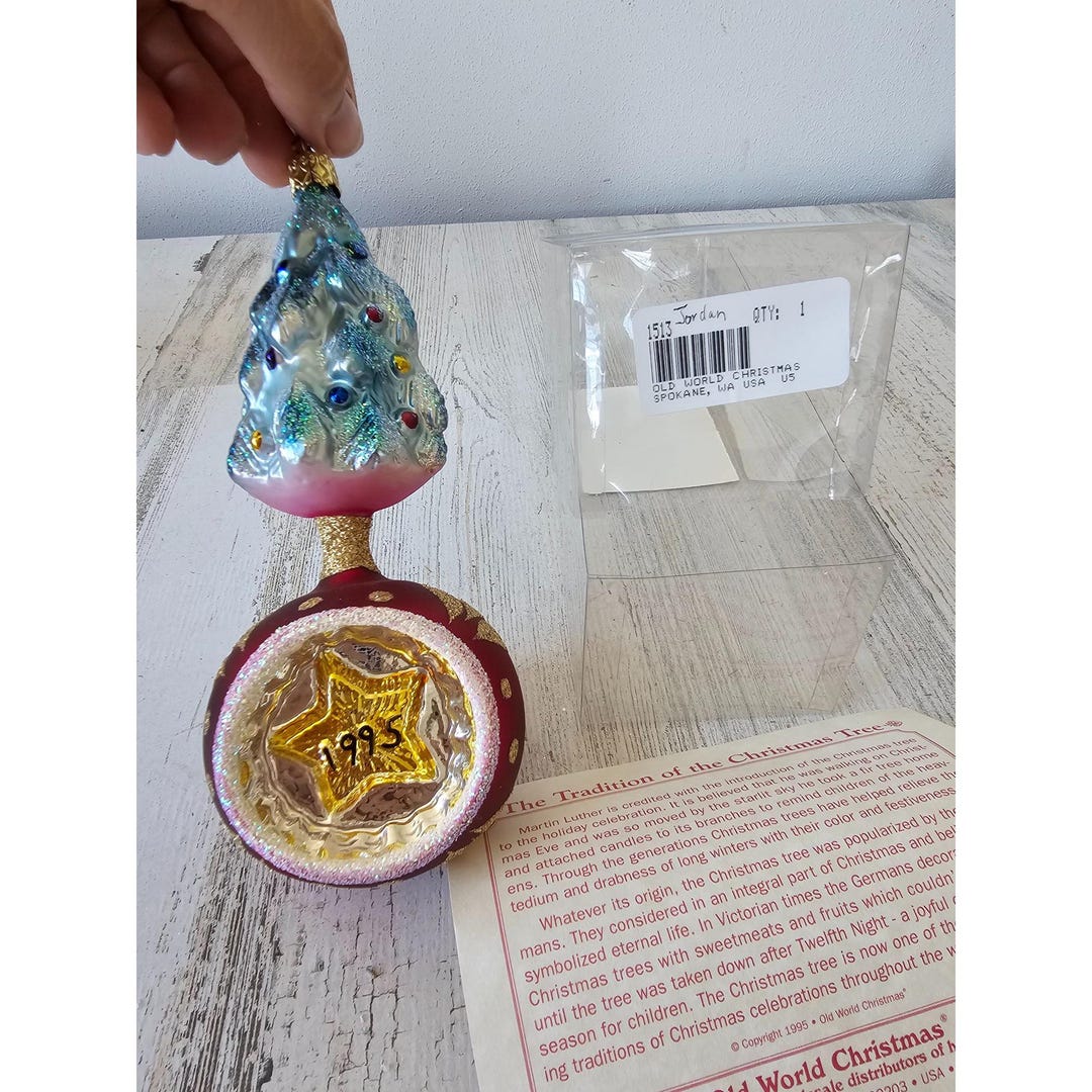 Old World OWC Tree Ball Drop Indent 1995 Star 1513 Old World Ornament ...