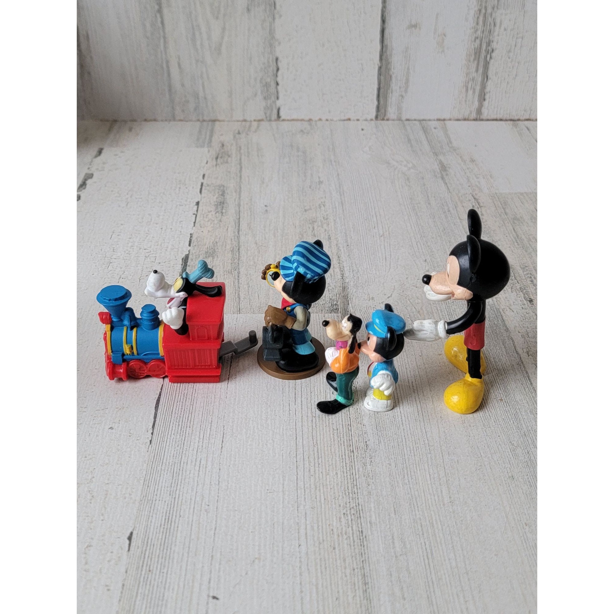 Mickey Mouse Train Conductor Goofy Set Play Disney Toy Figure - Etsy