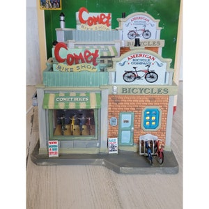 Lemax Comet bikes Village accessory Xmas