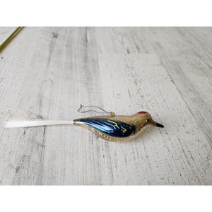 Antique bluebird ornament Xmas tree plastic
