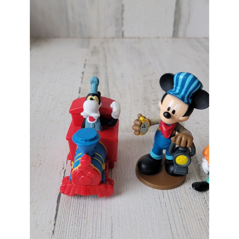 Mickey Mouse Train Conductor Goofy Set Play Disney Toy Figure - Etsy