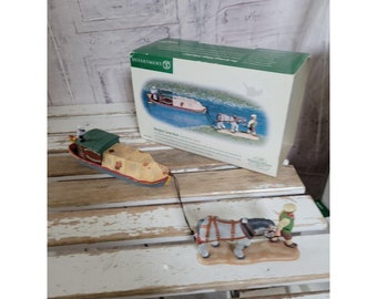 Dept 56 58522 Abington canal boat horse Dickens village Xmas accessory