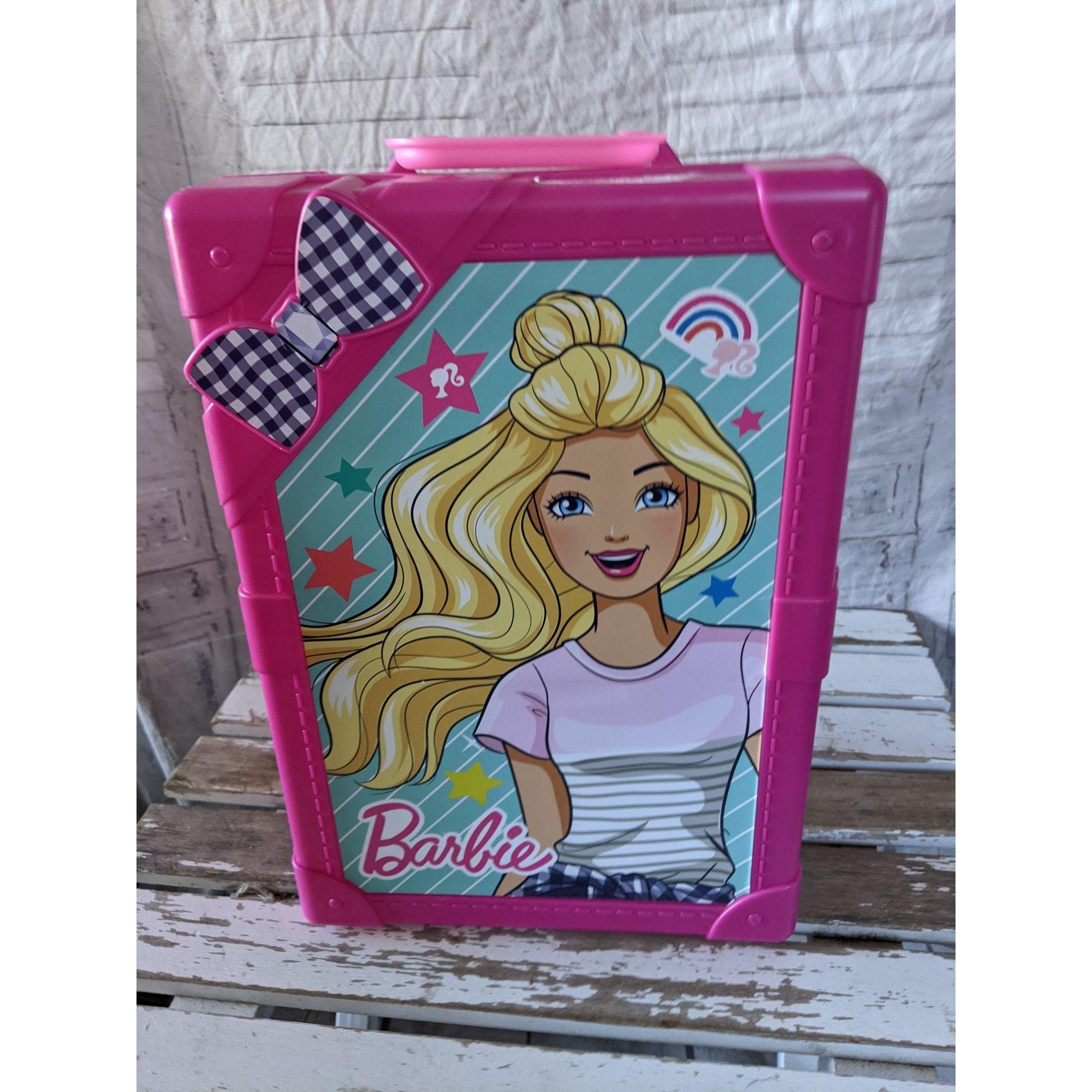Large Barbie fashion trunk doll case vanity accessory case Etsy