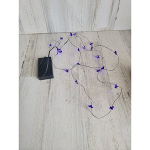 Bat purple string light up Village accessory Xmas Halloween