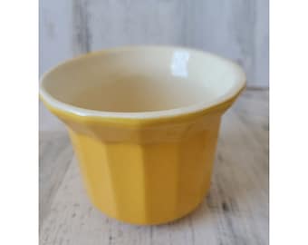McCoy 7080 Ramekins horno cuenco de gres amarillo vintage