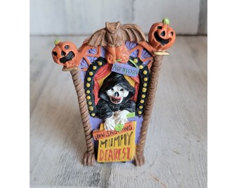 Midwest Cannon Mummy Dearest Preneur de billets de cinéma Halloween Accessoire de village Noël