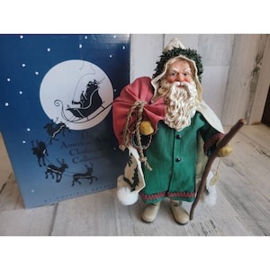 Clothtique possible dreams out of the forest Vintage Santa figure