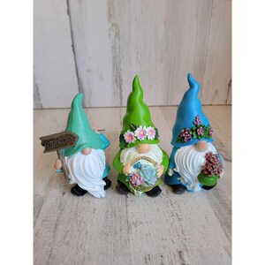 Gnome spring flower welcome set cute figure decor Easter