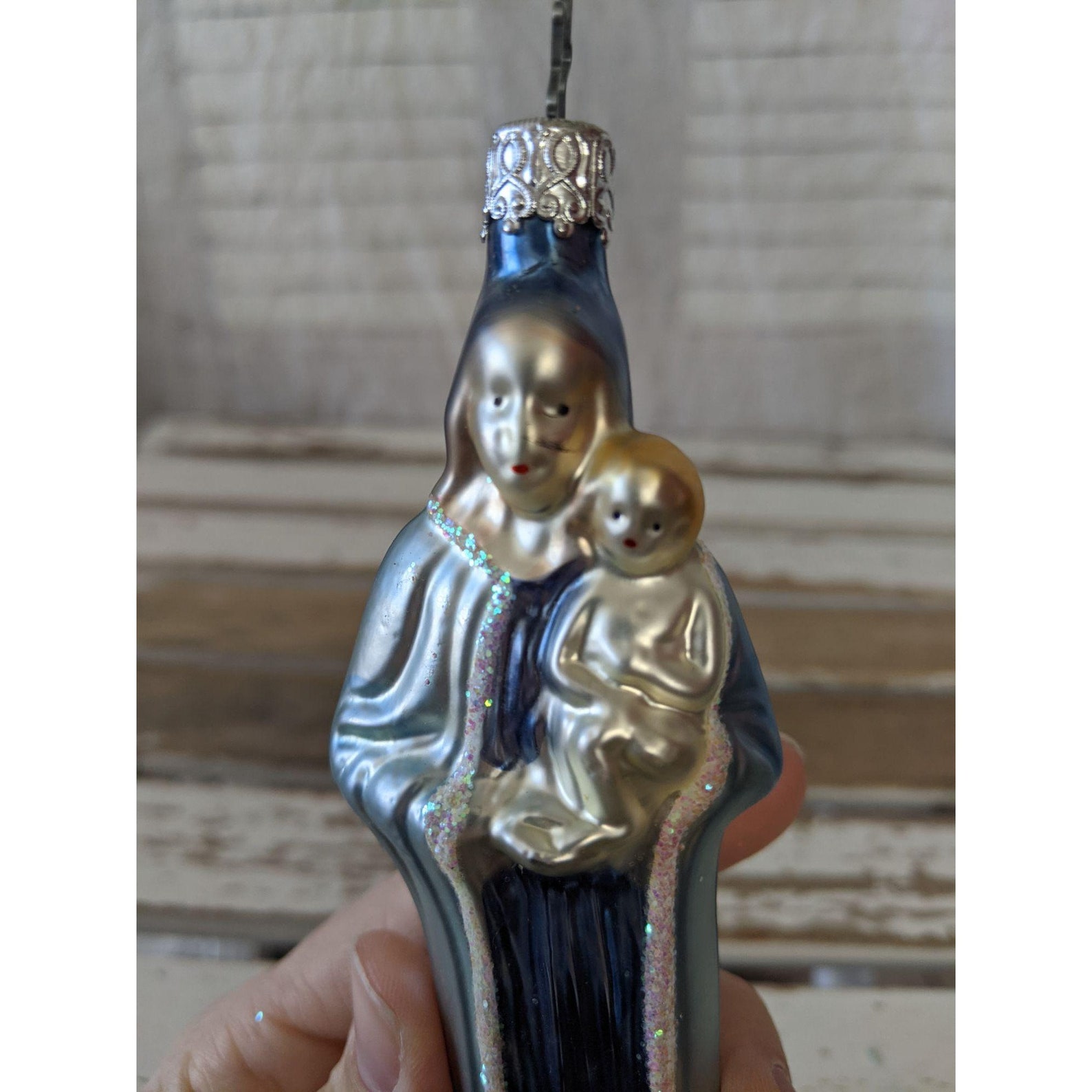 VTG Inge Glas Mother Virgin Mary and Jesus Blown Glass Old - Etsy
