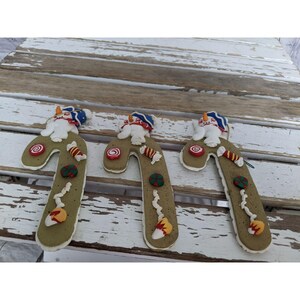 Candy cane snowman candy ornament Xmas holiday tree
