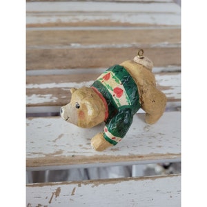 House of Hayden 1988 bear ornament sweater Xmas tree
