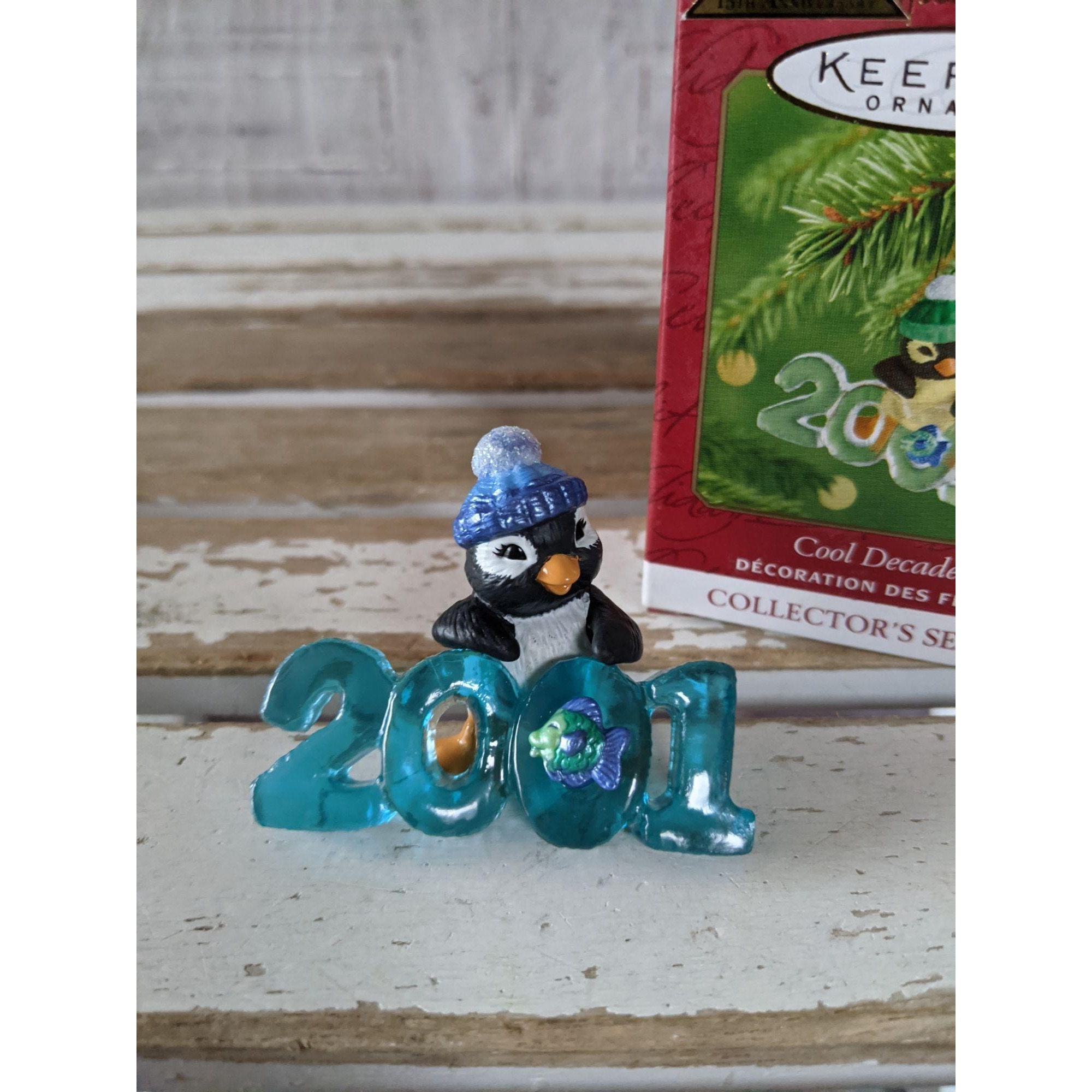 Hallmark Cool Decade 2001 penguin ornament Christmas holiday Etsy