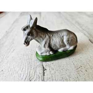 Vintage Japan donkey 19 Nativity village Xmas decor