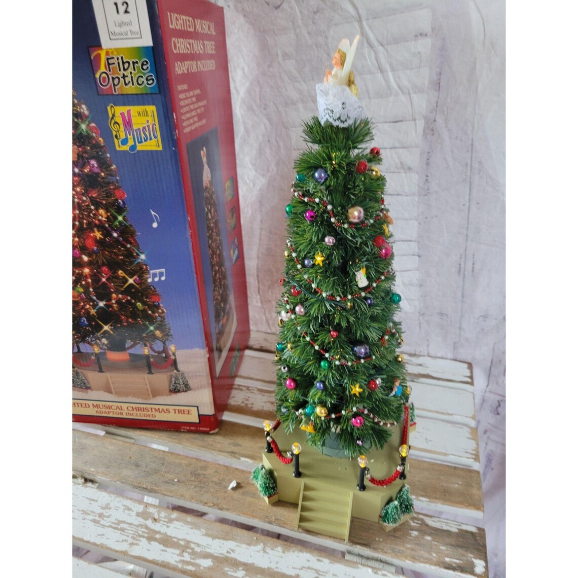 Lemax lighted musical Xmas tree as is village Etsy
