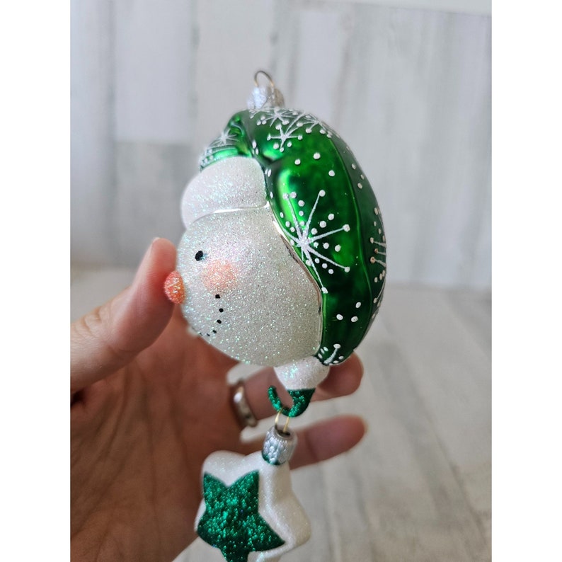 Patricia Breen Good Day Night Snowman Green Ornament Bedtime Star Green ...