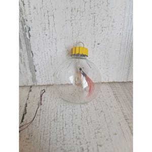 Dept 56 fishhook ornament Xmas ball glass fishing