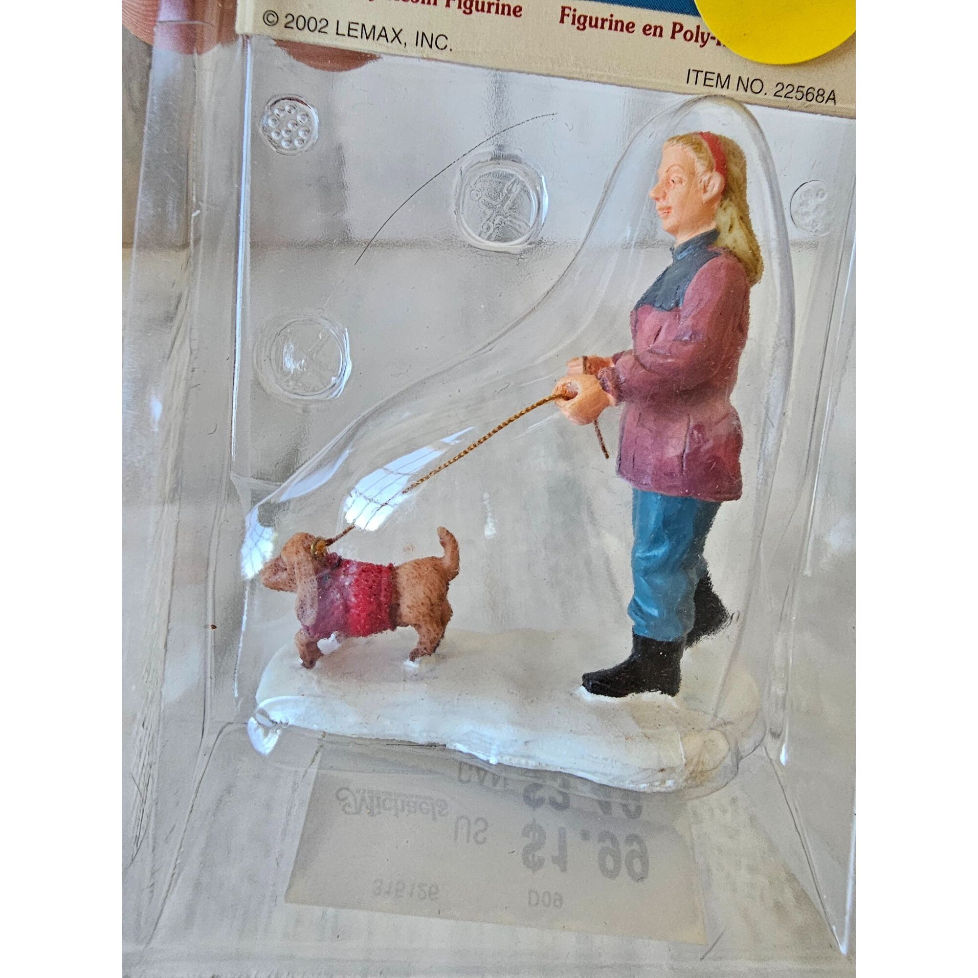 Figurine Lemax 'Strolling With Pooch' - Pour Village De Noël, Collection - Compatible Dept 56 - Polyresine