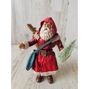 Possibili sogni mini albero di Babbo Natale in sacchetto di stoffa