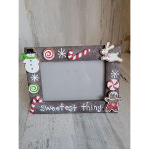 Gingerbread Sweetest thing 4x6 photo frame Xmas home decor
