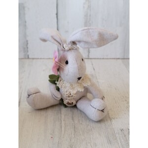 Easter Bunny flower plush rabbit home decor spring