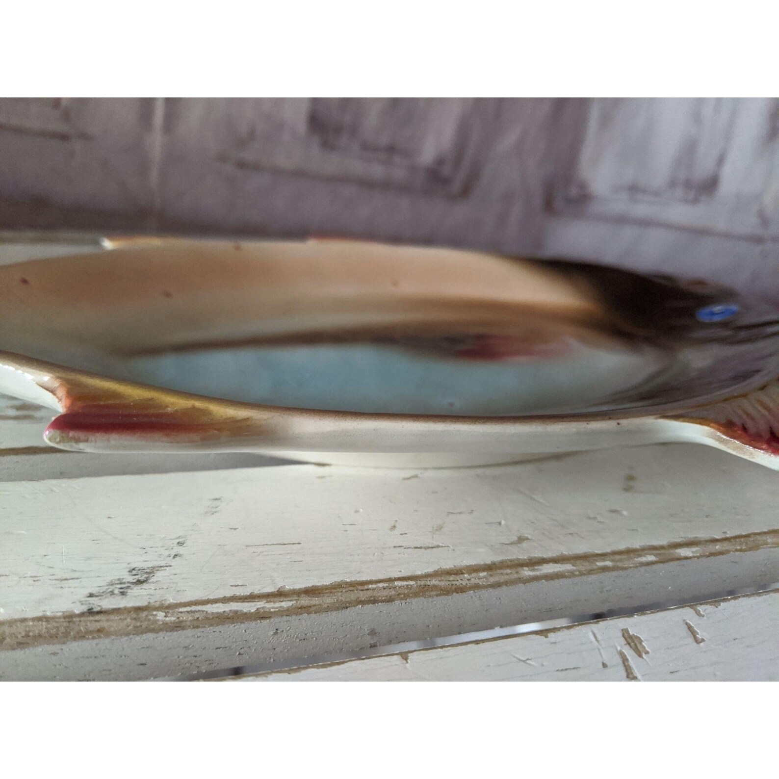 Vintage Italian fish platter plate colorful fisherman Etsy